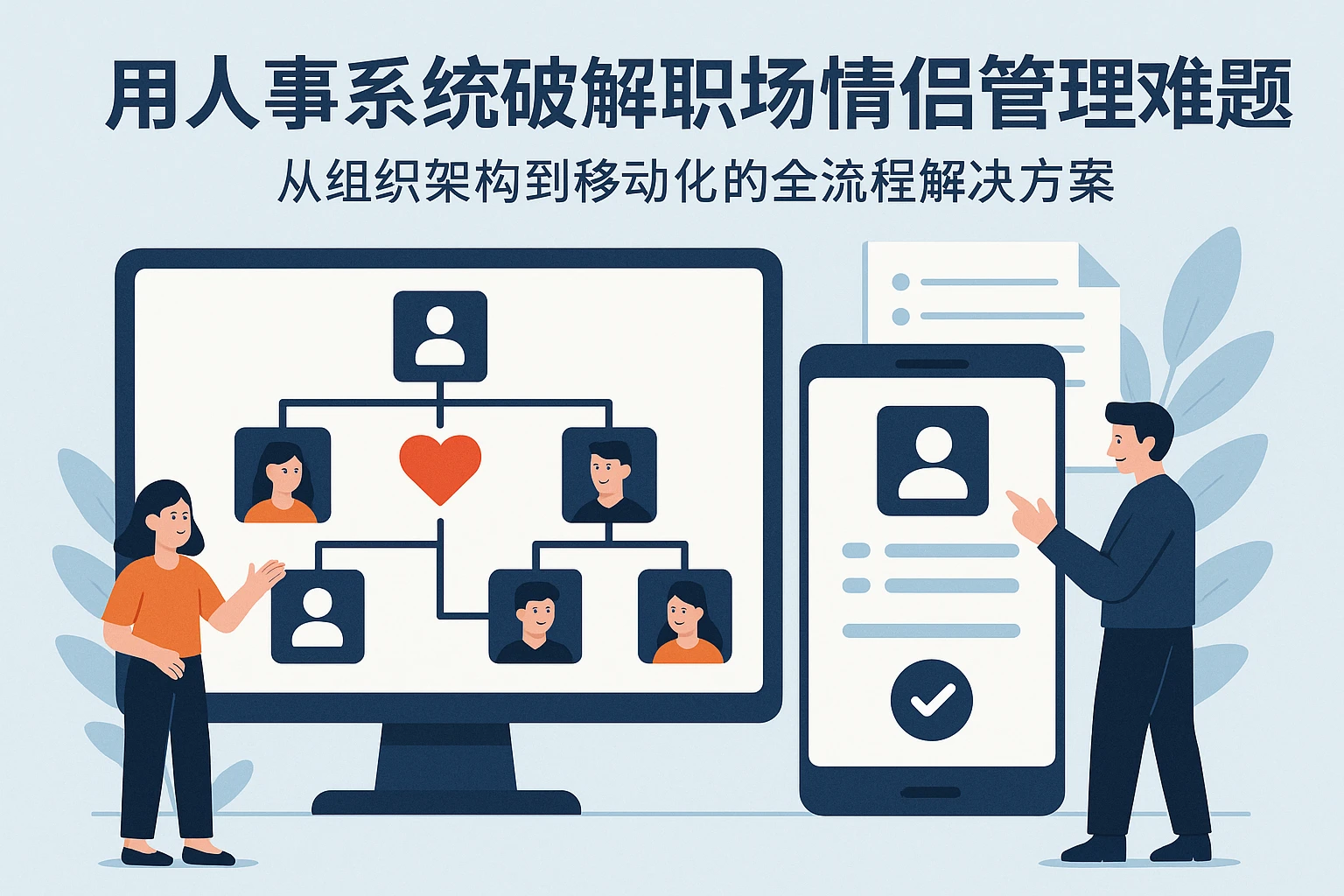 用人事系统破解职场情侣管理难题：从组织架构到移动化的全流程解决方案