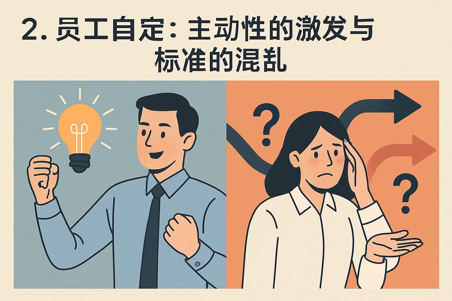 2. 员工自定：主动性的激发与标准的混乱