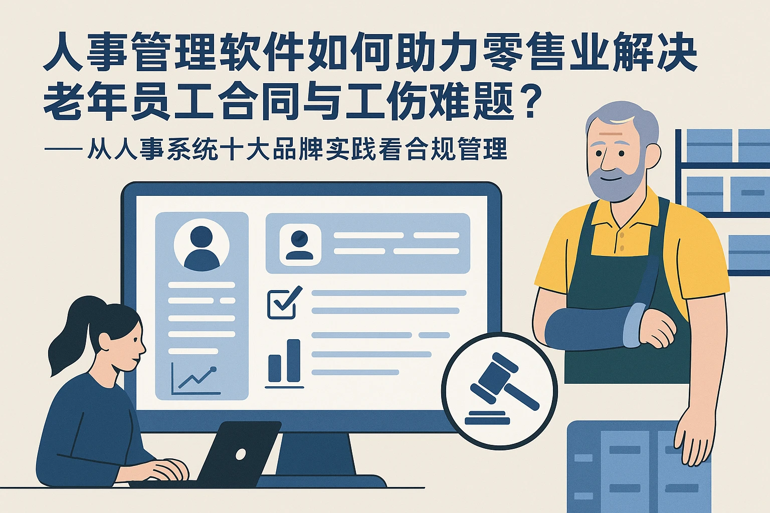 人事管理软件如何助力零售业解决老年员工合同与工伤难题？——从人事系统十大品牌实践看合规管理