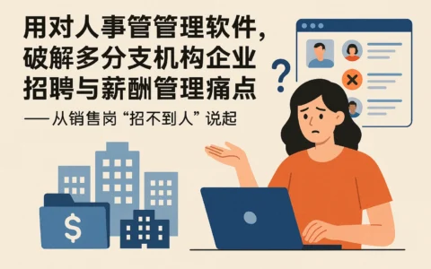 用对人事管理软件，破解多分支机构企业招聘与薪酬管理痛点——从销售岗“招不到人”说起
