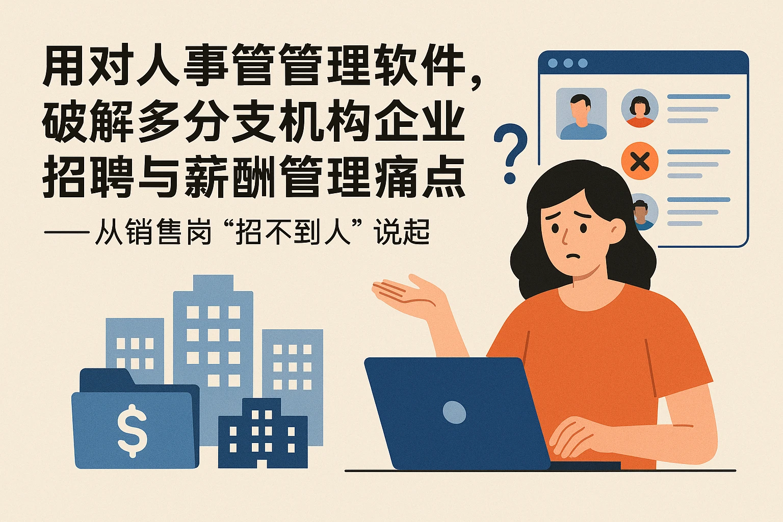 用对人事管理软件，破解多分支机构企业招聘与薪酬管理痛点——从销售岗“招不到人”说起