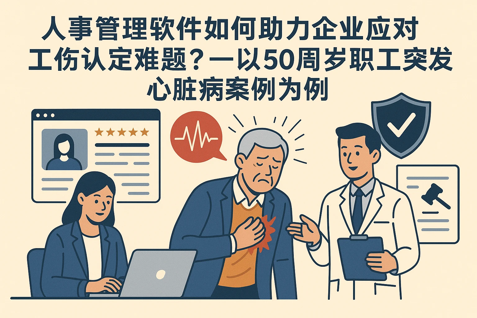 人事管理软件如何助力企业应对工伤认定难题？——以50周岁职工突发心脏病案例为例