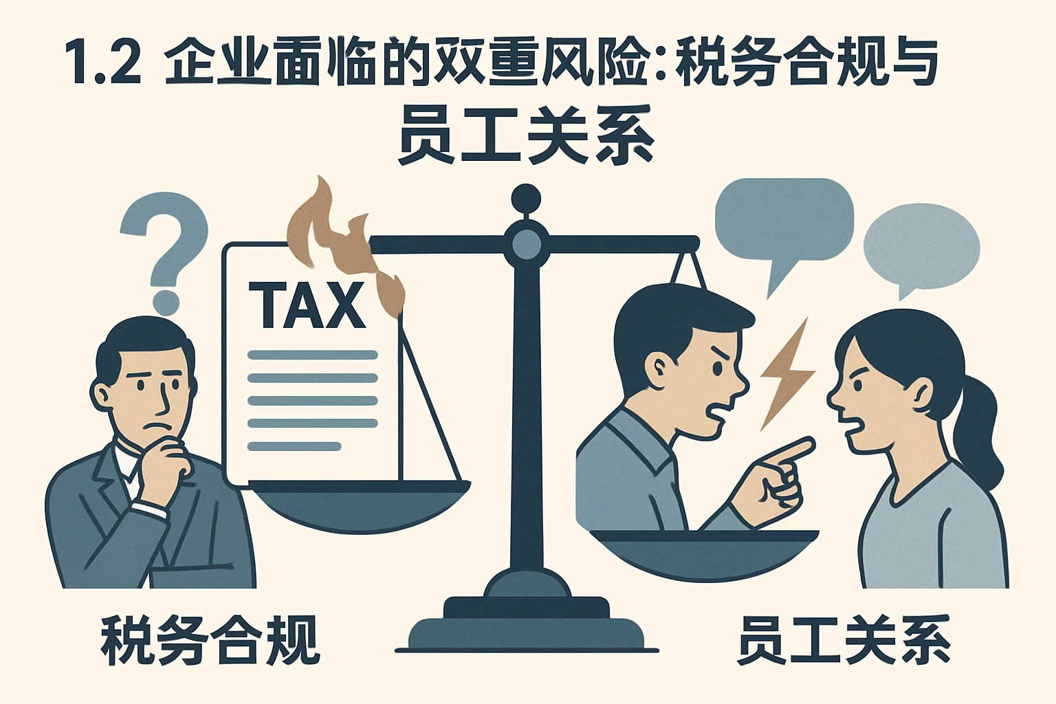 1.2 企业面临的双重风险：税务合规与员工关系