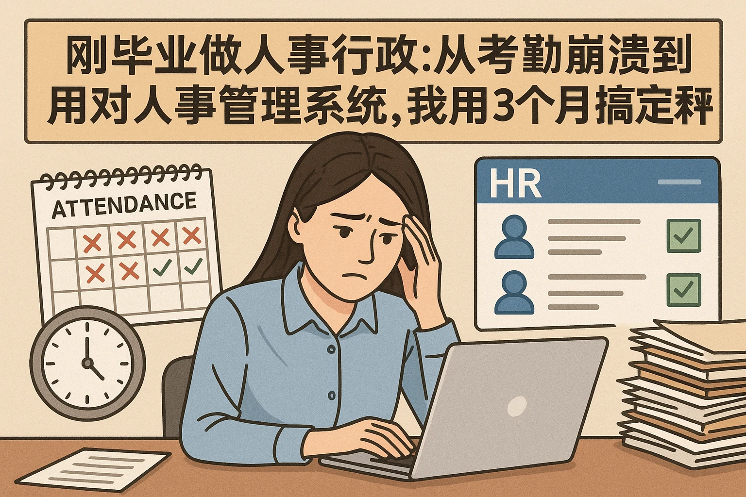刚毕业做人事行政：从考勤崩溃到用对人事管理系统，我用3个月搞定效率难题