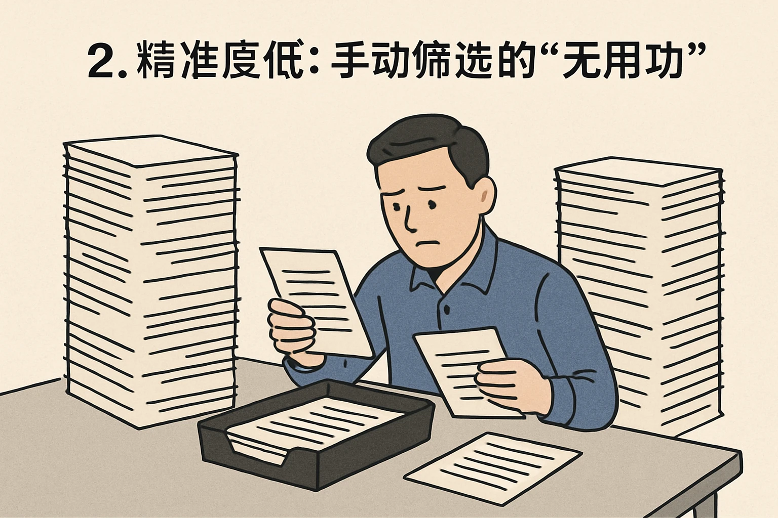 2. 精准度低：手动筛选的“无用功”