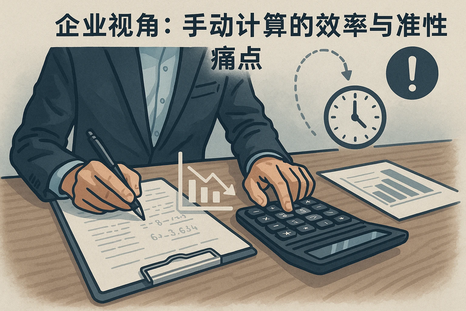 2. 企业视角：手动计算的效率与准确性痛点