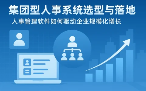 集团型人事系统选型与落地：人事管理软件如何驱动企业规模化增长