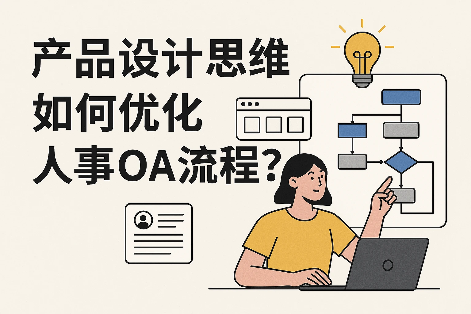 2. 产品设计思维：如何优化人事OA流程？