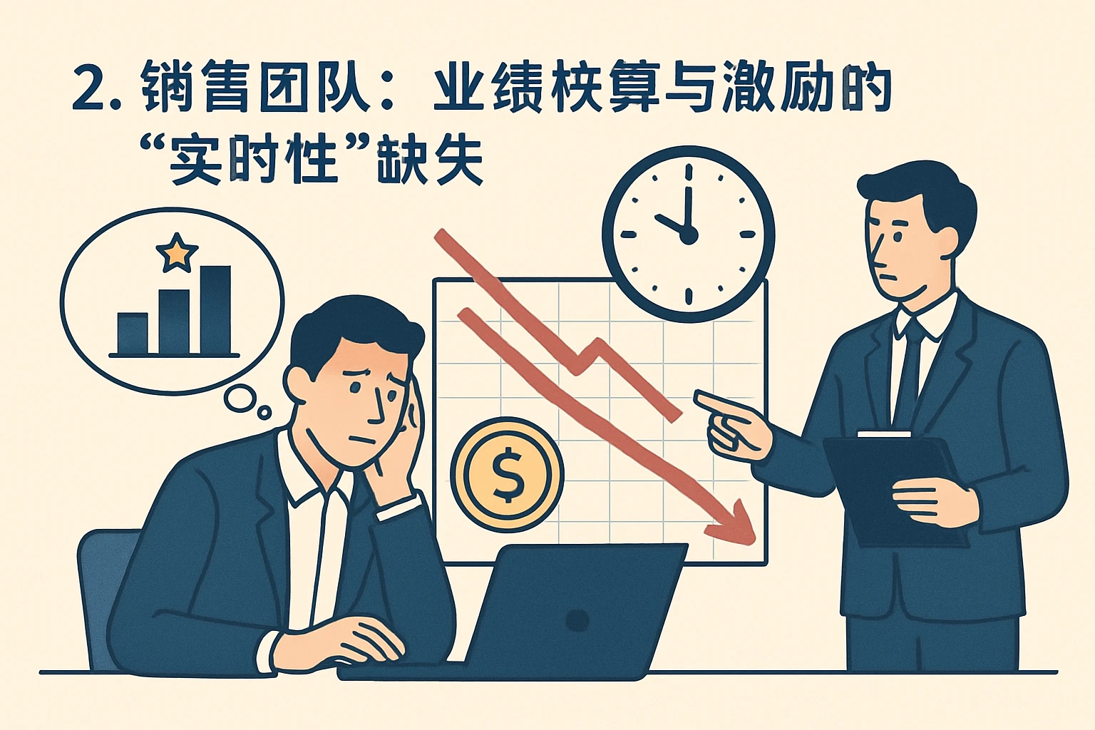 2. 销售团队：业绩核算与激励的“实时性”缺失