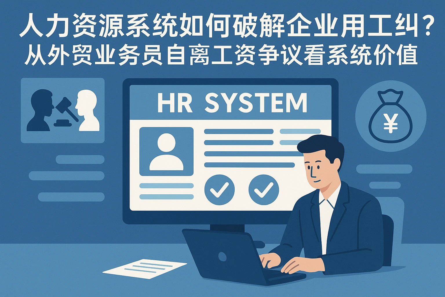 人力资源系统如何破解企业用工纠纷？从外贸业务员自离工资争议看系统价值