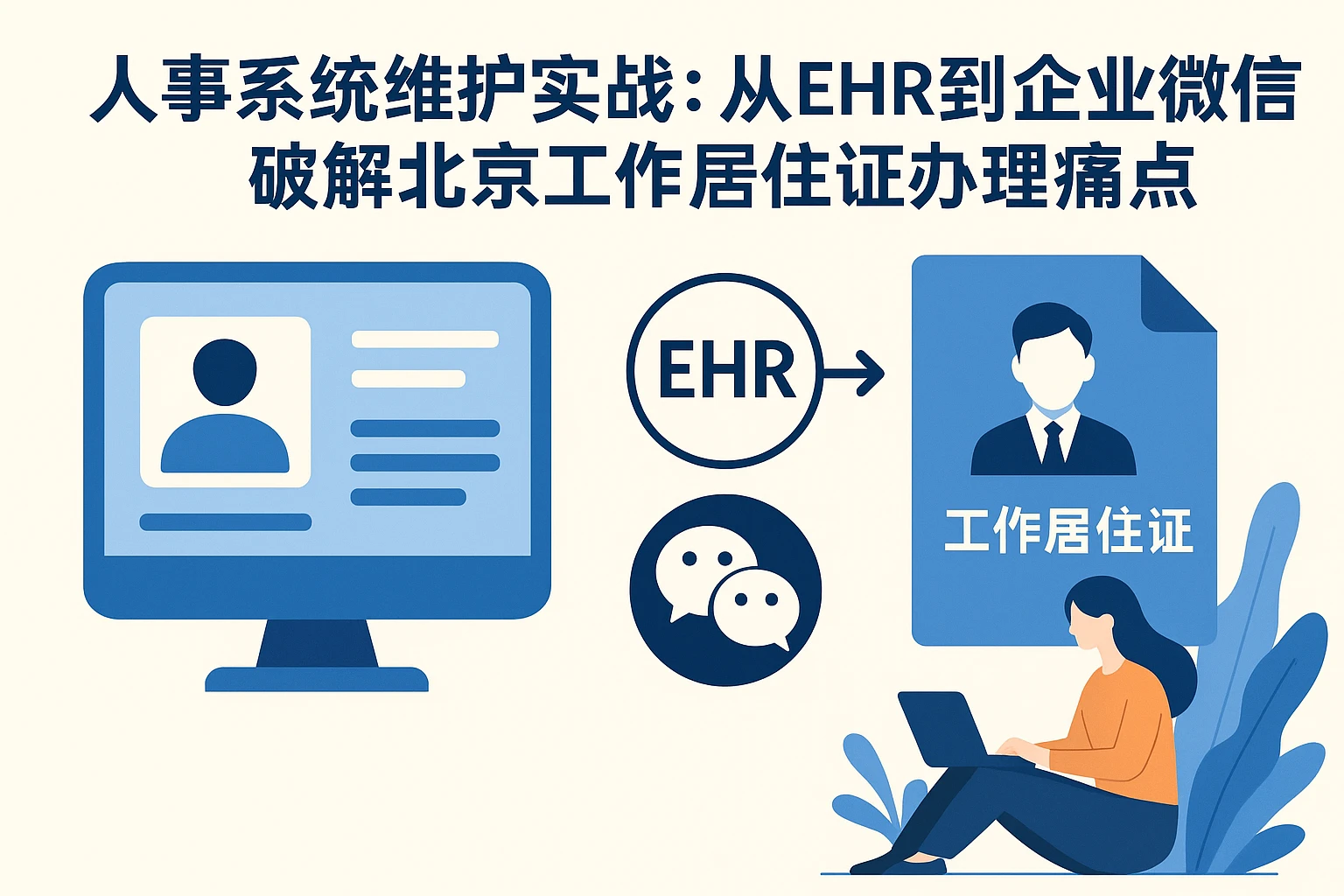 人事系统维护实战：从EHR到企业微信，破解北京工作居住证办理痛点