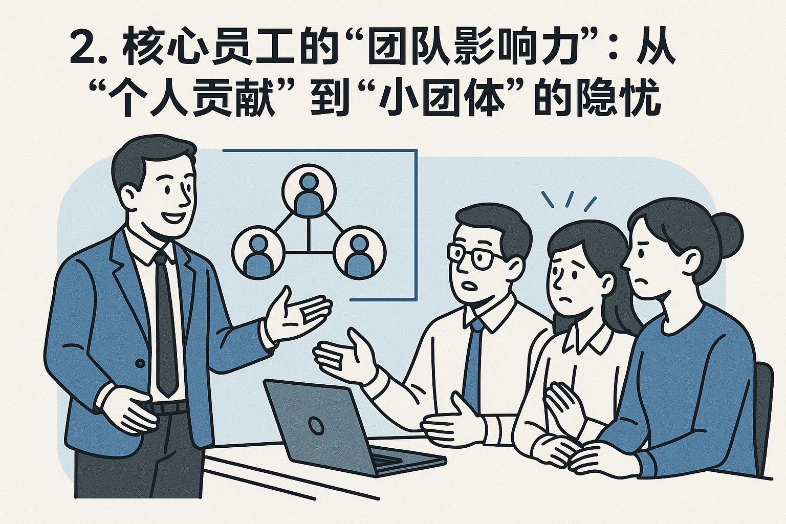 2. 核心员工的“团队影响力”：从“个人贡献”到“小团体”的隐忧