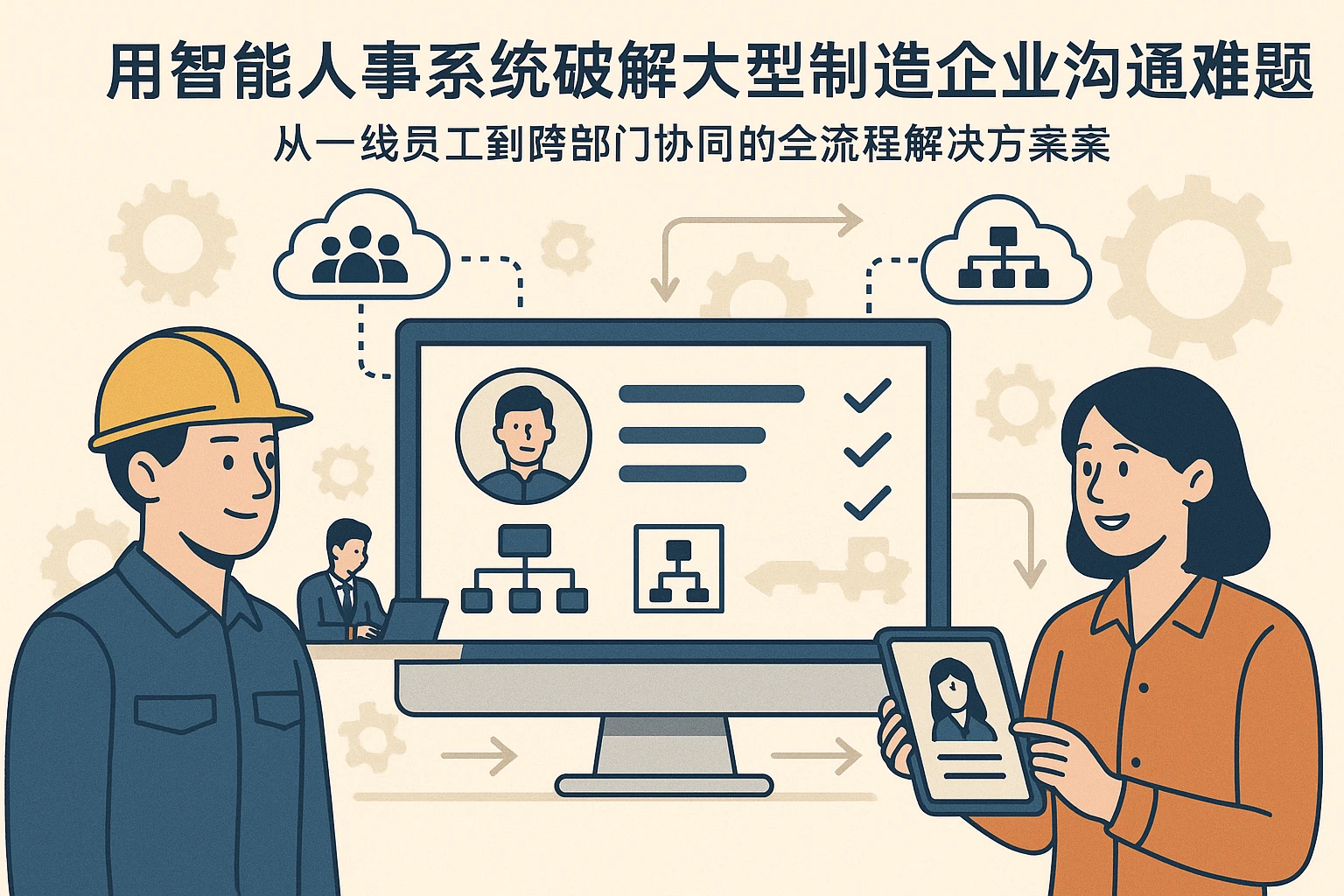 用智能人事系统破解大型制造企业沟通难题：从一线员工到跨部门协同的全流程解决方案
