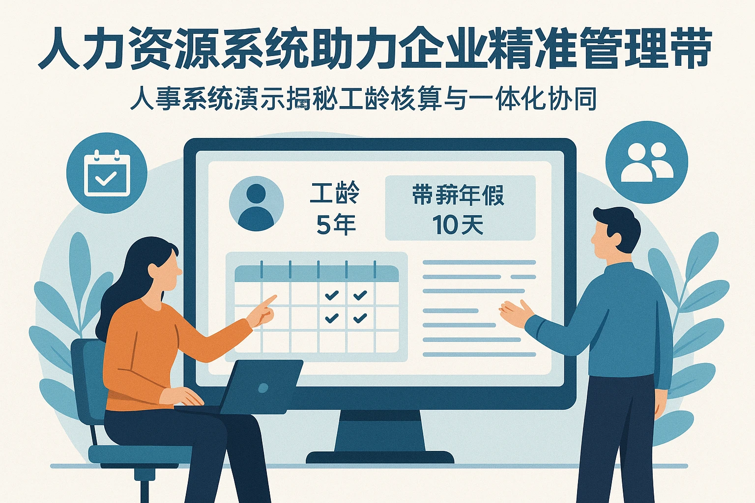 人力资源系统助力企业精准管理带薪年假：人事系统演示揭秘工龄核算与一体化协同