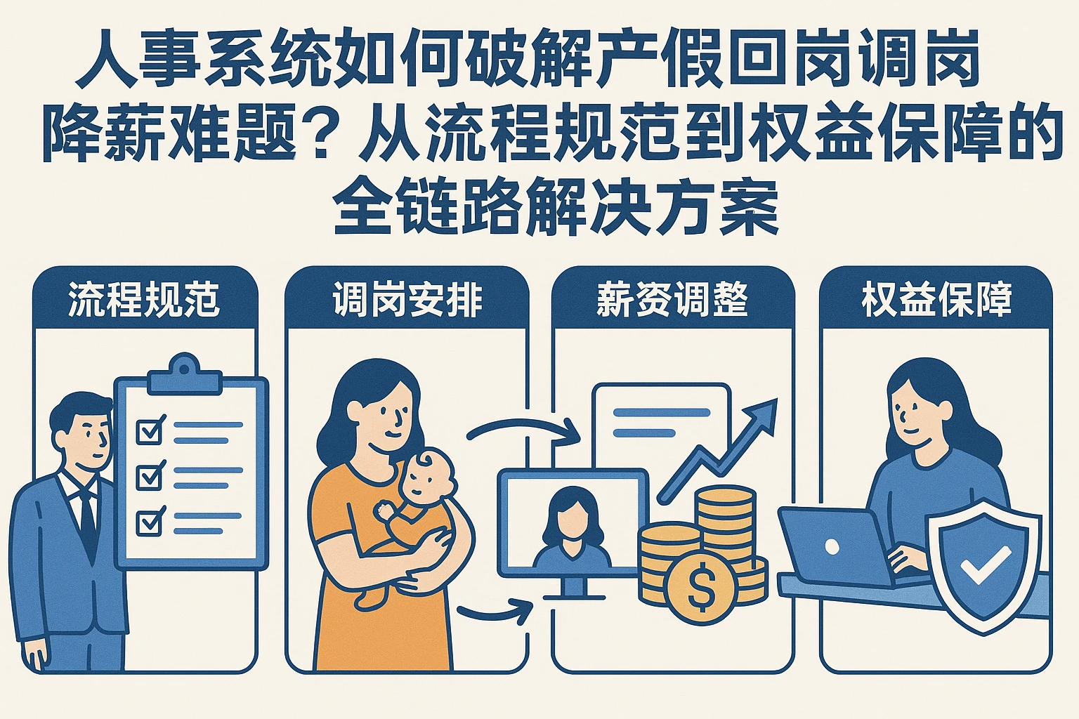人事系统如何破解产假回岗调岗降薪难题？从流程规范到权益保障的全链路解决方案