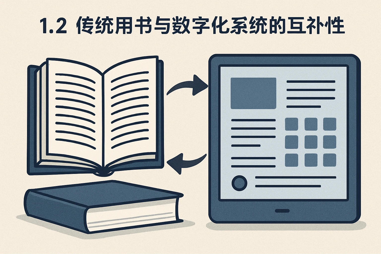 1.2 传统用书与数字化系统的互补性