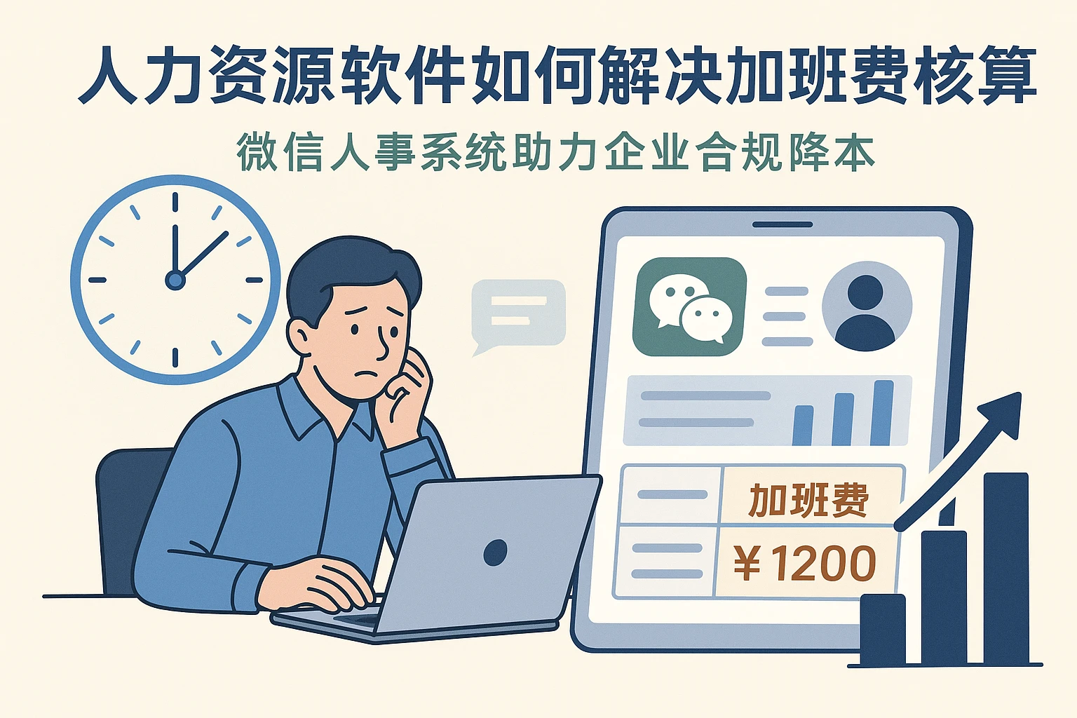 人力资源软件如何解决加班费核算痛点？微信人事系统助力企业合规降本