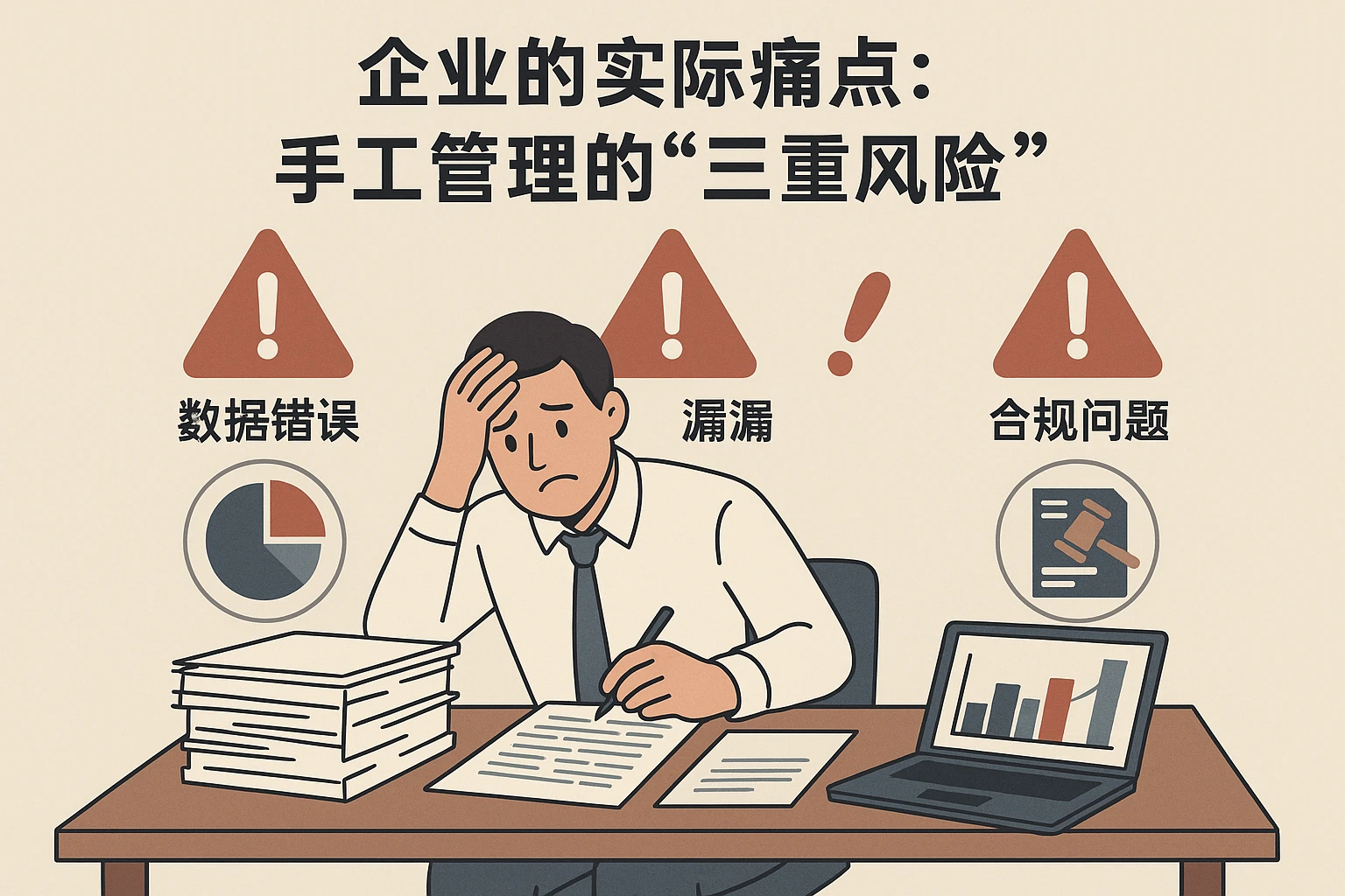 2. 企业的实际痛点：手工管理的“三重风险”
