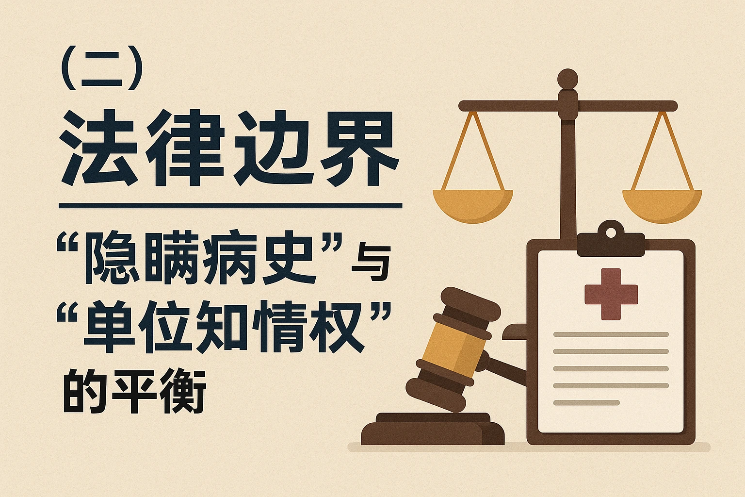 （二）法律边界：“隐瞒病史”与“单位知情权”的平衡