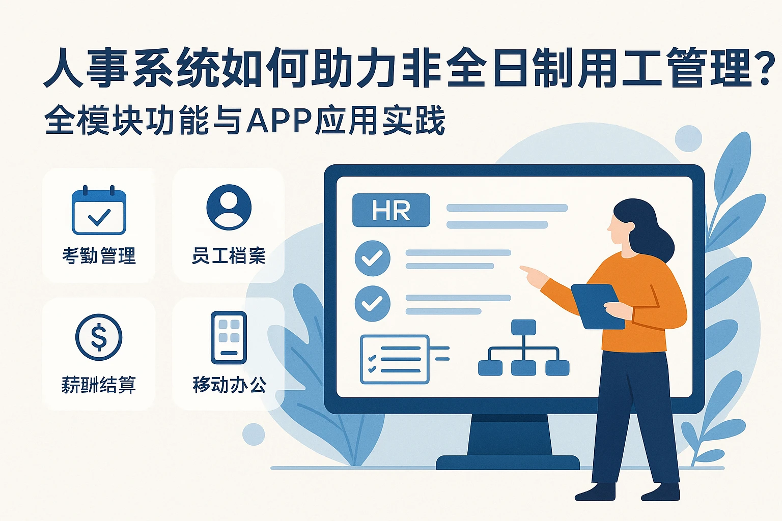 人事系统如何助力非全日制用工管理？全模块功能与APP应用实践