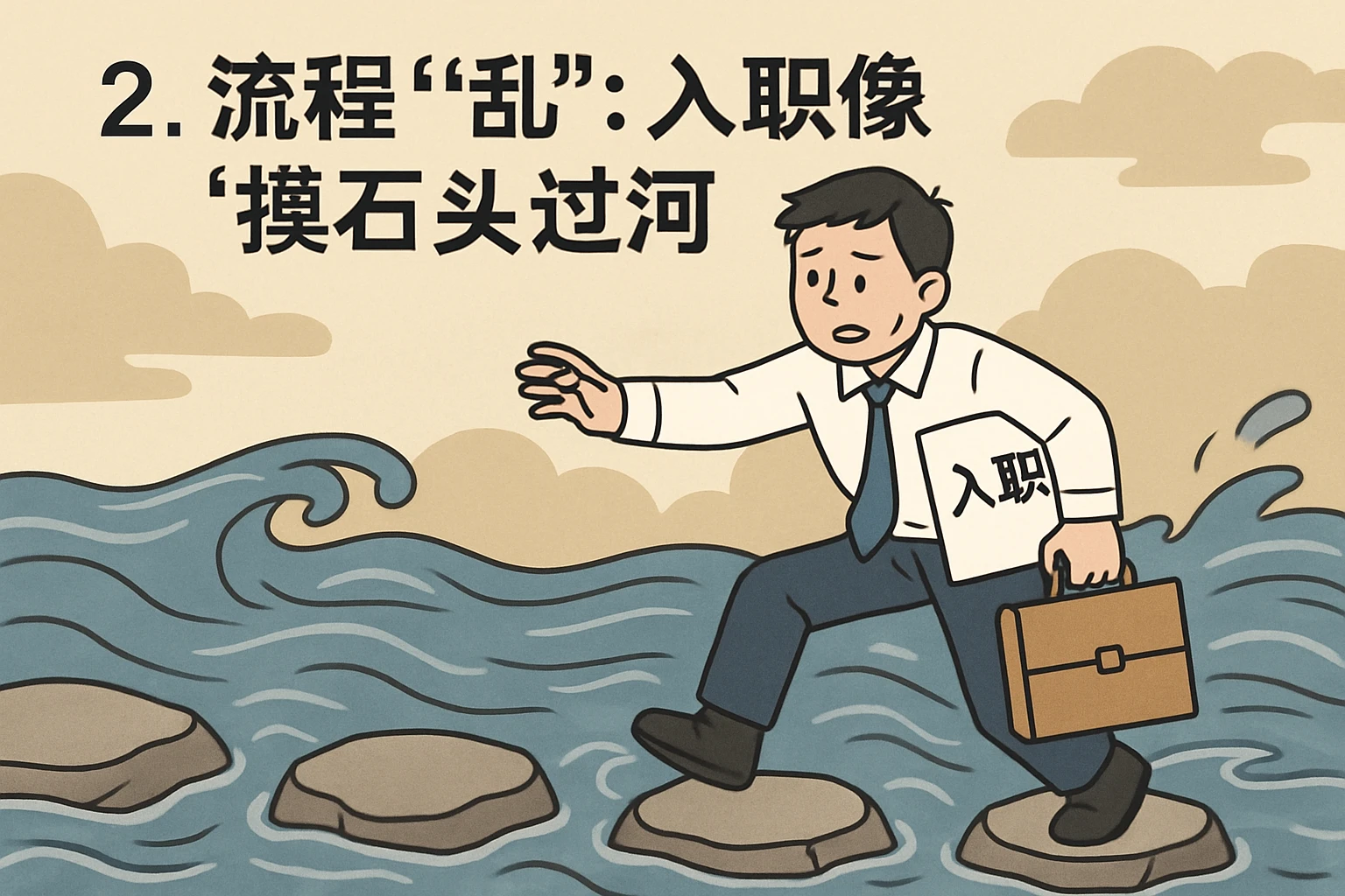 2. 流程“乱”：入职像“摸石头过河”