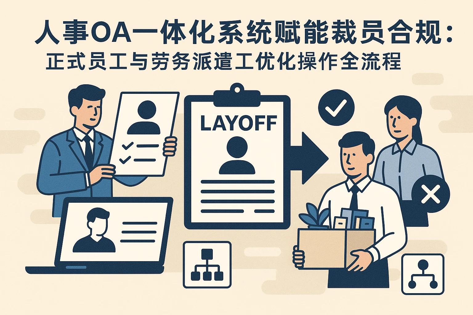 人事OA一体化系统赋能裁员合规：正式员工与劳务派遣工优化操作全流程