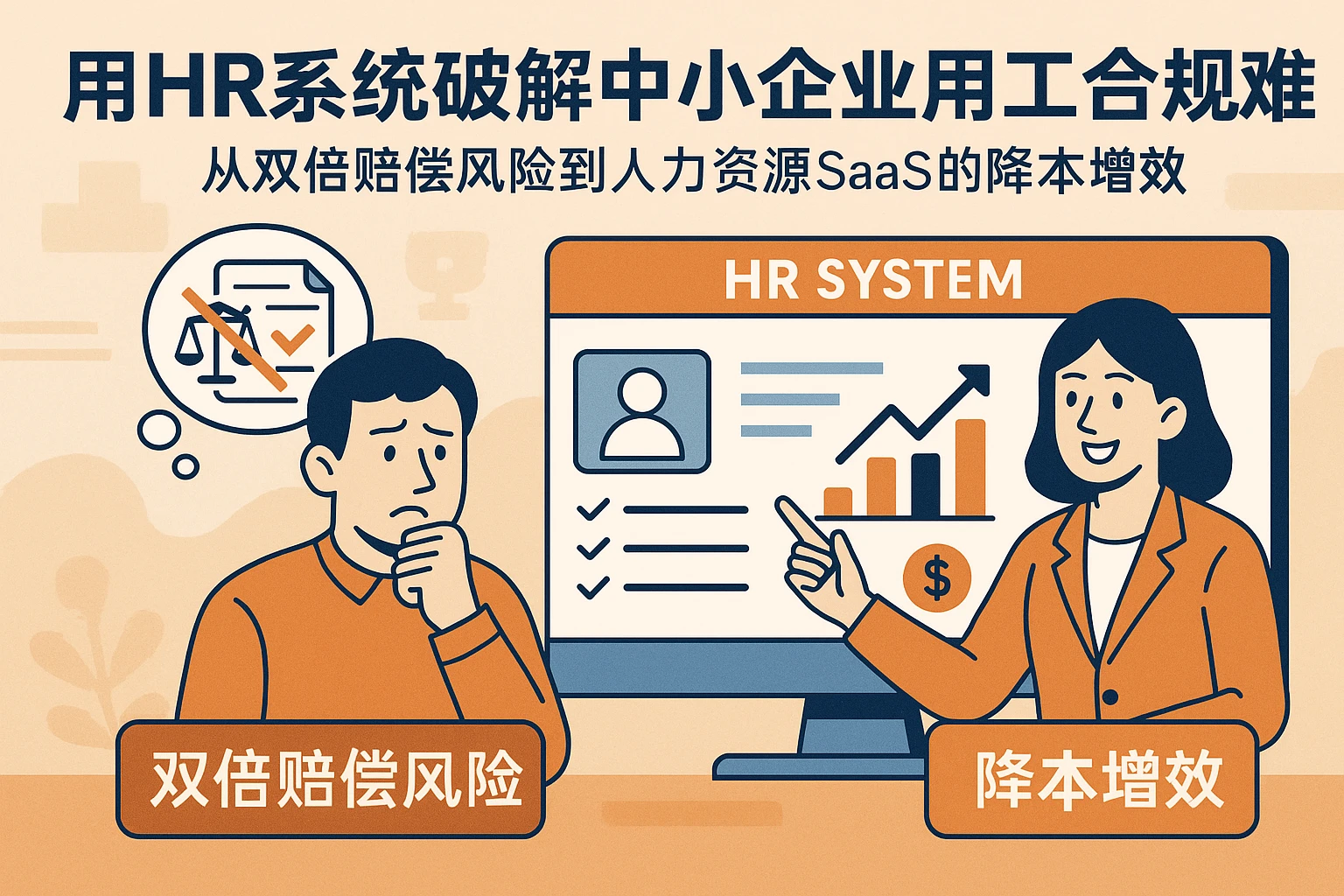 用HR系统破解中小企业用工合规难题：从双倍赔偿风险到人力资源SaaS的降本增效