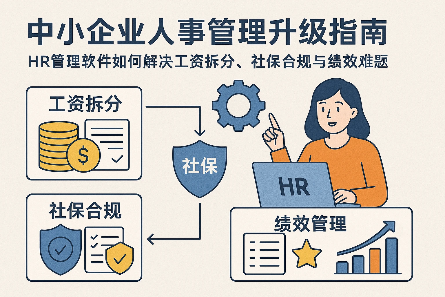中小企业人事管理升级指南：HR管理软件如何解决工资拆分、社保合规与绩效难题