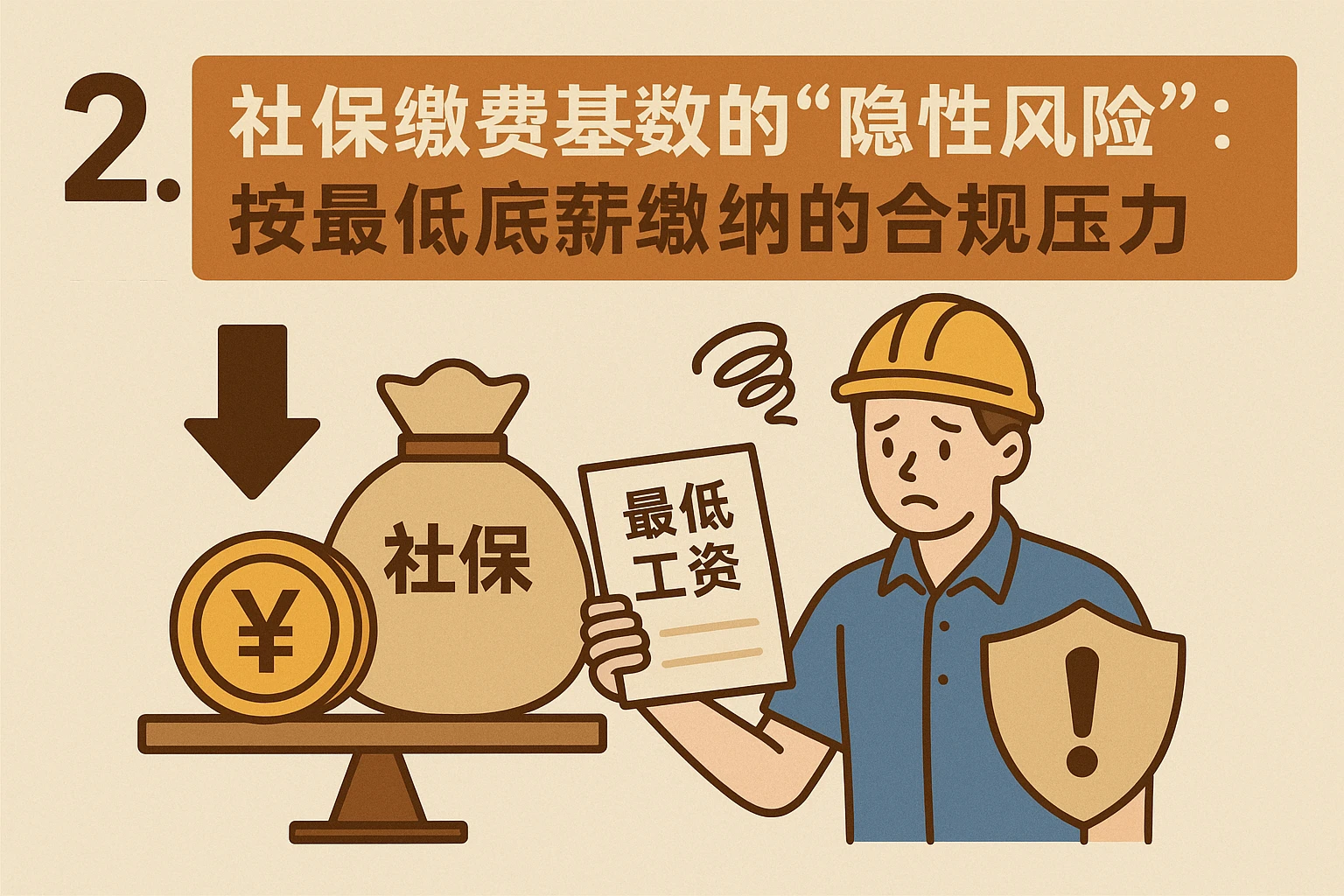 2. 社保缴费基数的“隐性风险”：按最低底薪缴纳的合规压力