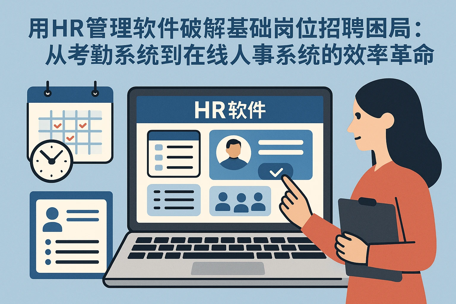 用HR管理软件破解基础岗位招聘困局：从考勤系统到在线人事系统的效率革命