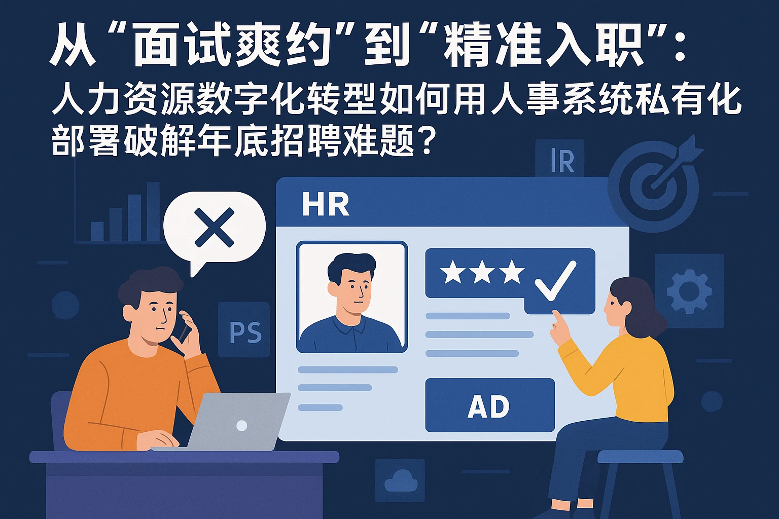 从“面试爽约”到“精准入职”：人力资源数字化转型如何用人事系统私有化部署破解年底招聘难题？