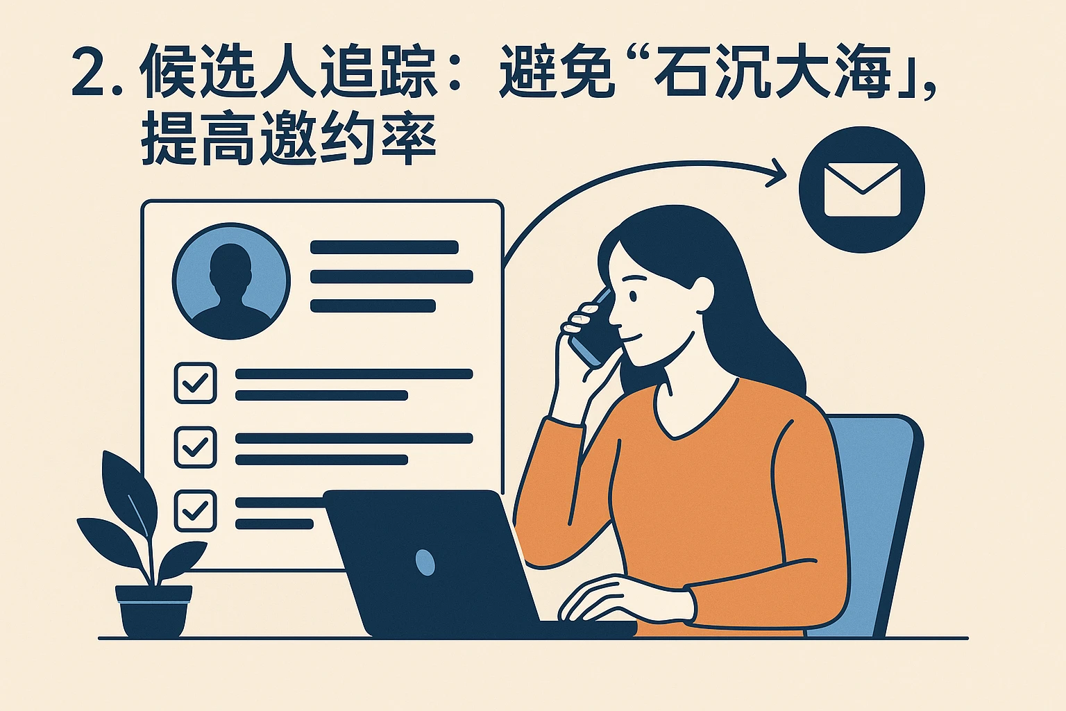 2. 候选人追踪：避免“石沉大海”，提高邀约率