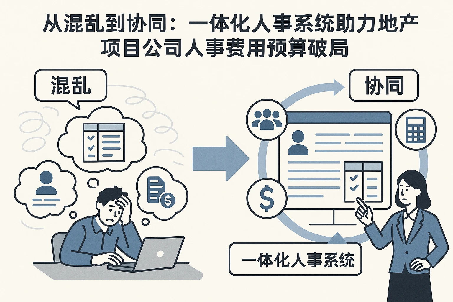 从混乱到协同：一体化人事系统助力地产项目公司人事费用预算破局
