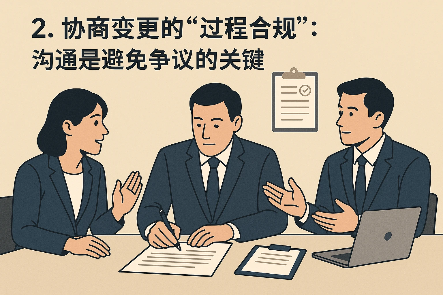 2. 协商变更的“过程合规”：沟通是避免争议的关键