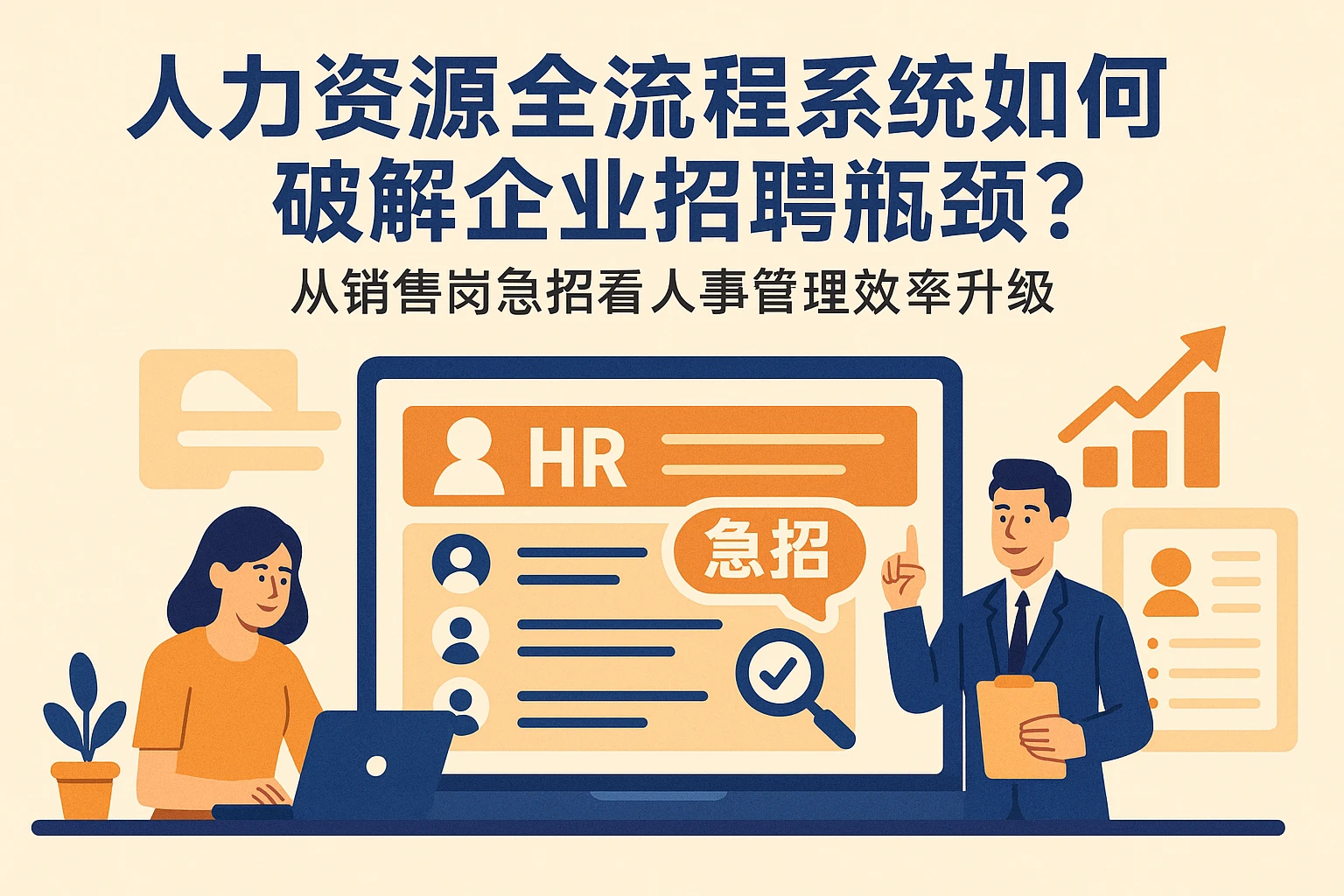 人力资源全流程系统如何破解企业招聘瓶颈？从销售岗急招看人事管理效率升级