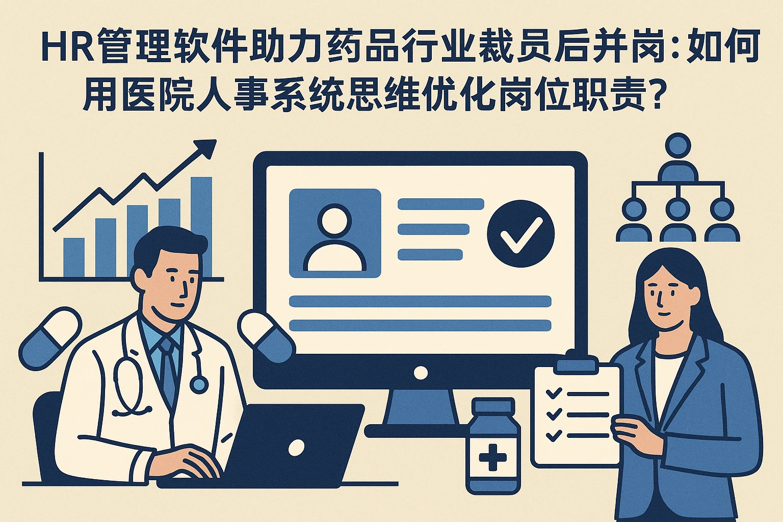 HR管理软件助力药品行业裁员后并岗：如何用医院人事系统思维优化岗位职责？