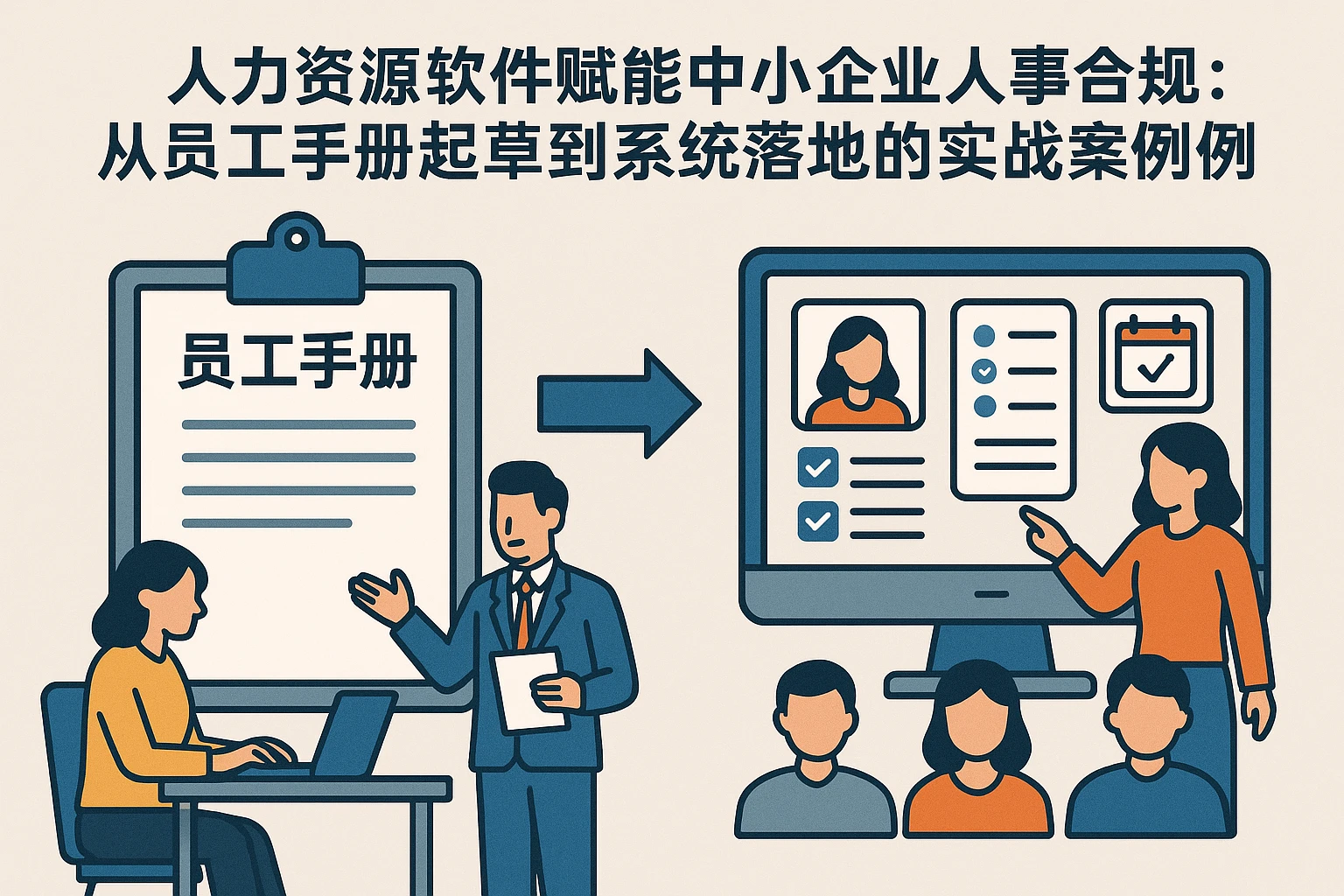人力资源软件赋能中小企业人事合规：从员工手册起草到系统落地的实战案例
