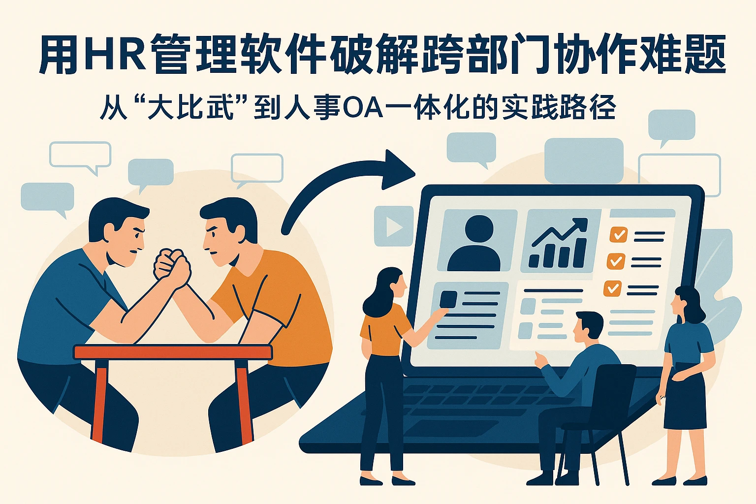 用HR管理软件破解跨部门协作难题：从“大比武”到人事OA一体化的实践路径