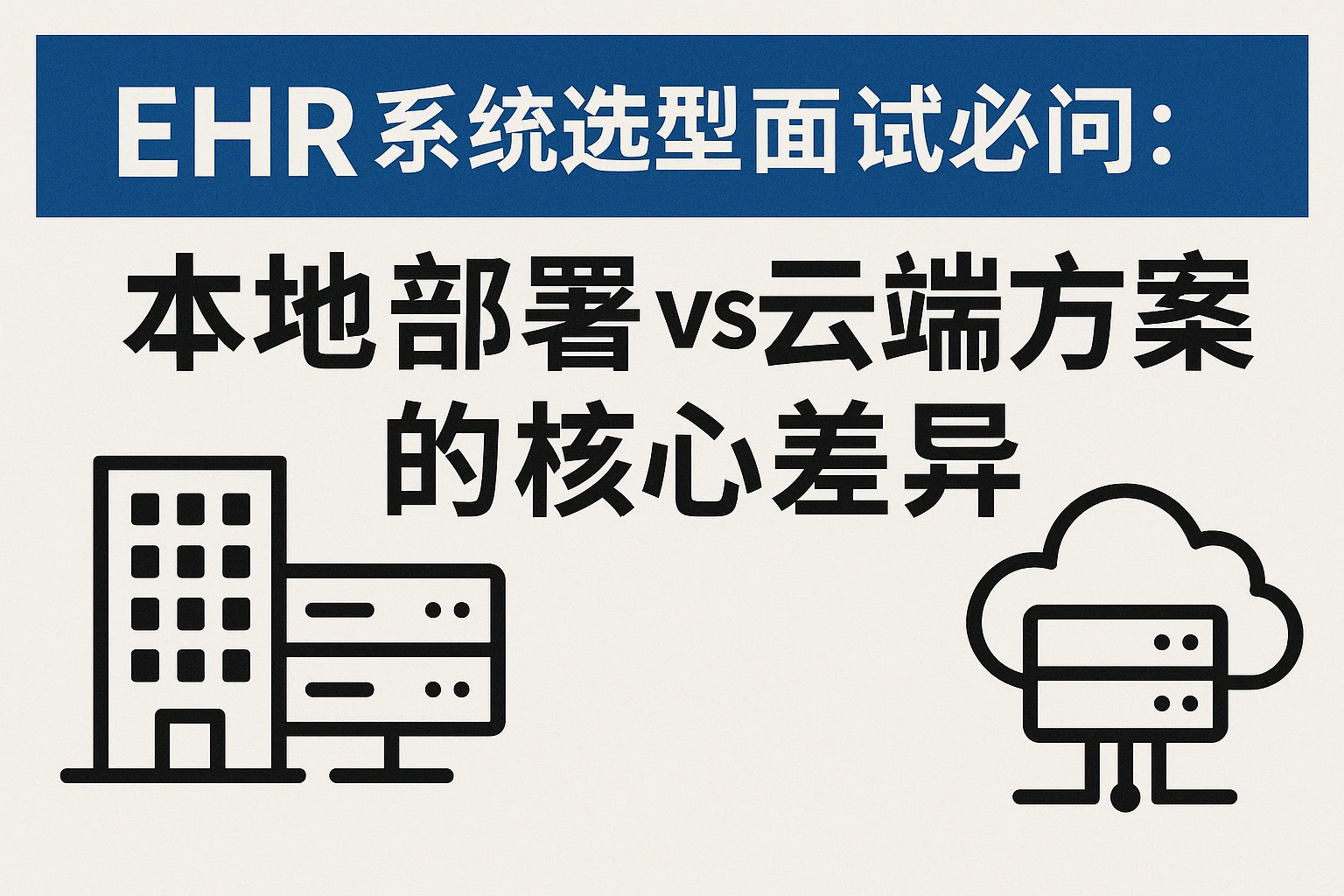 EHR系统选型面试必问：本地部署 vs 云端方案的核心差异