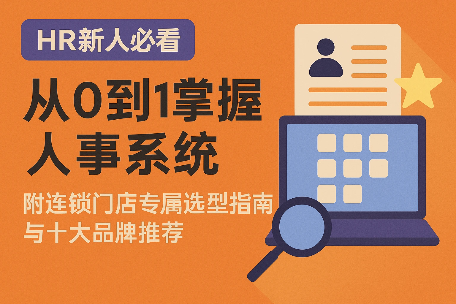 HR新人必看：从0到1掌握人事系统，附连锁门店专属选型指南与十大品牌推荐