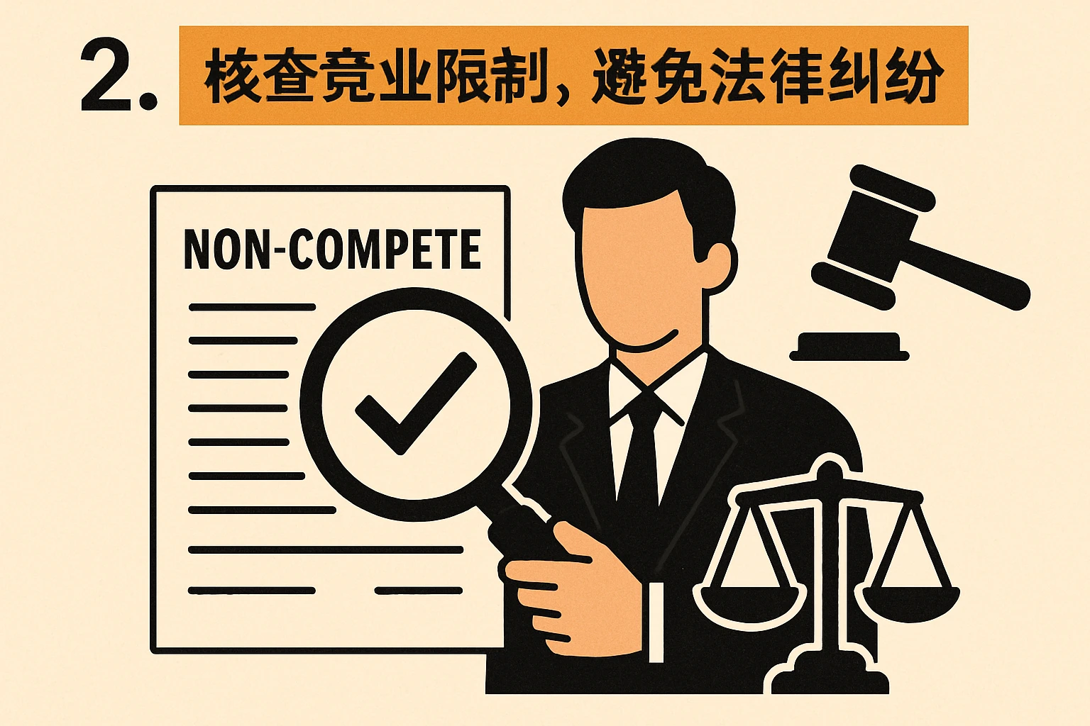 2. 核查竞业限制，避免法律纠纷