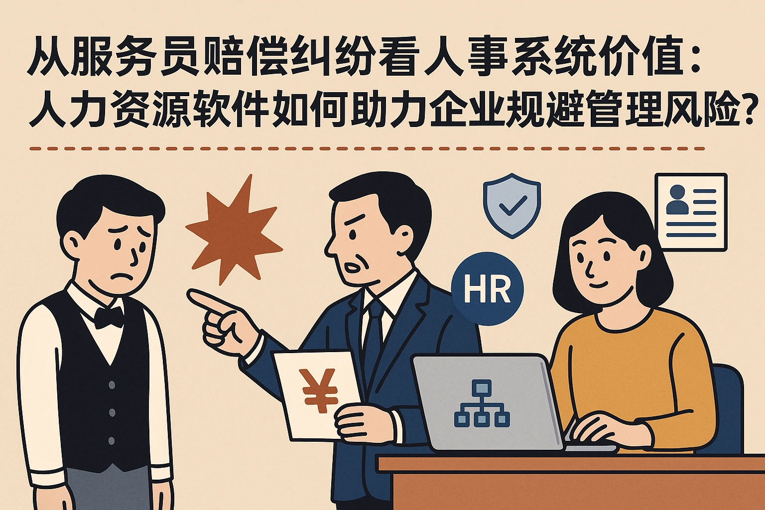 从服务员赔偿纠纷看人事系统价值：人力资源软件如何助力企业规避管理风险？