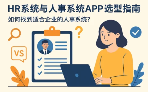 HR系统与人事系统APP选型指南：如何找到适合企业的人事系统？
