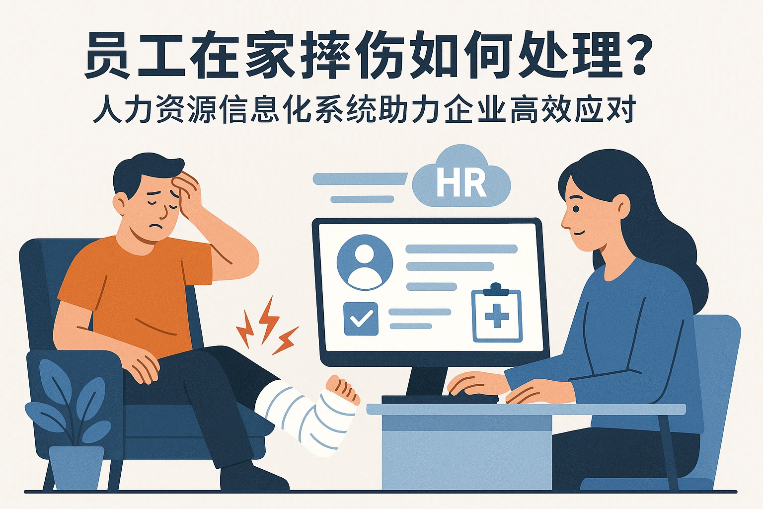 员工在家摔伤如何处理？人力资源信息化系统助力企业高效应对