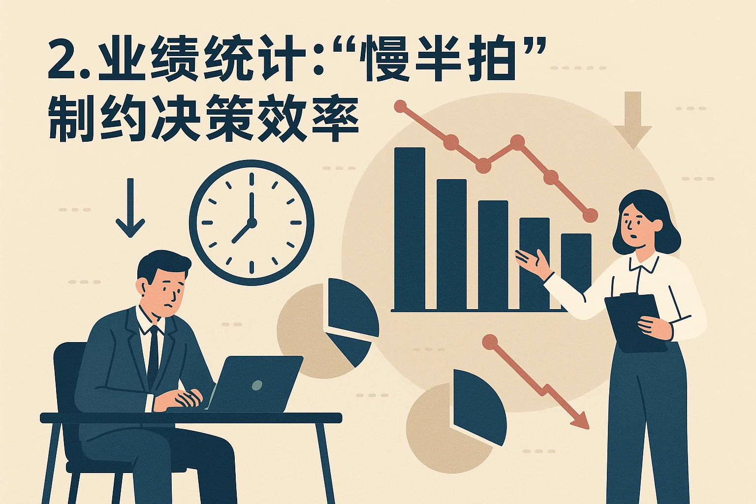 2. 业绩统计：“慢半拍”制约决策效率