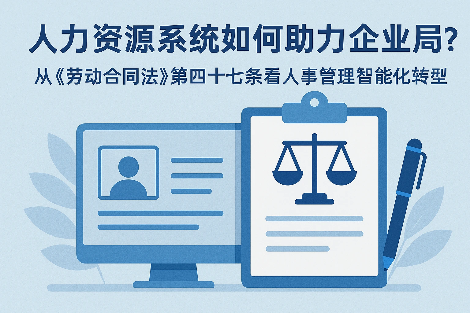 人力资源系统如何助力企业合规？从《劳动合同法》第四十七条看人事管理智能化转型