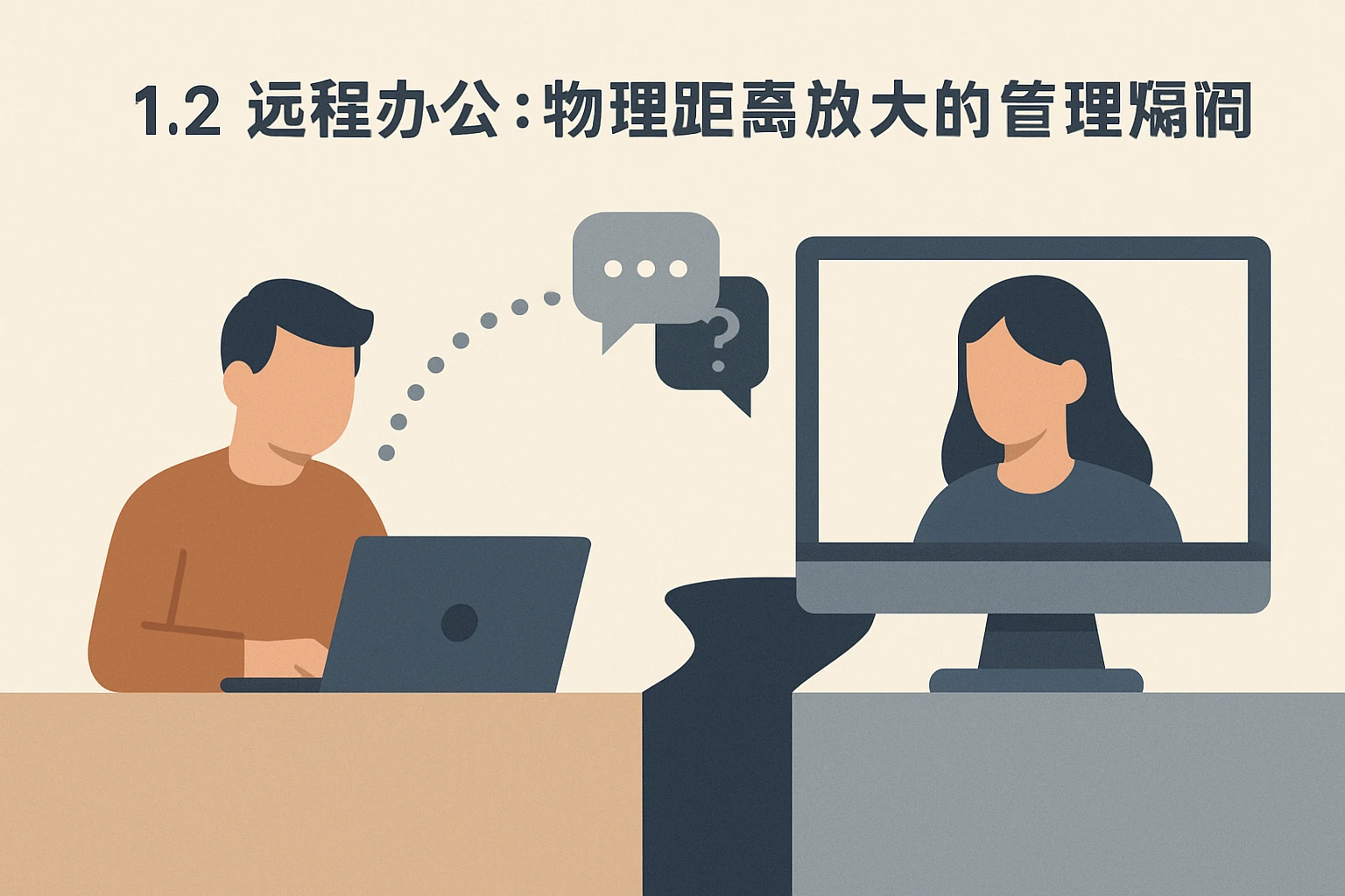 1.2 远程办公：物理距离放大的管理隔阂