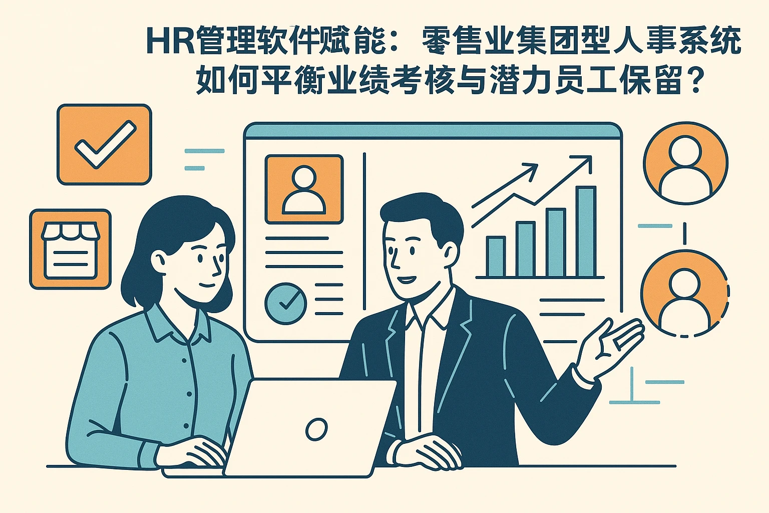 HR管理软件赋能：零售业集团型人事系统如何平衡业绩考核与潜力员工保留？