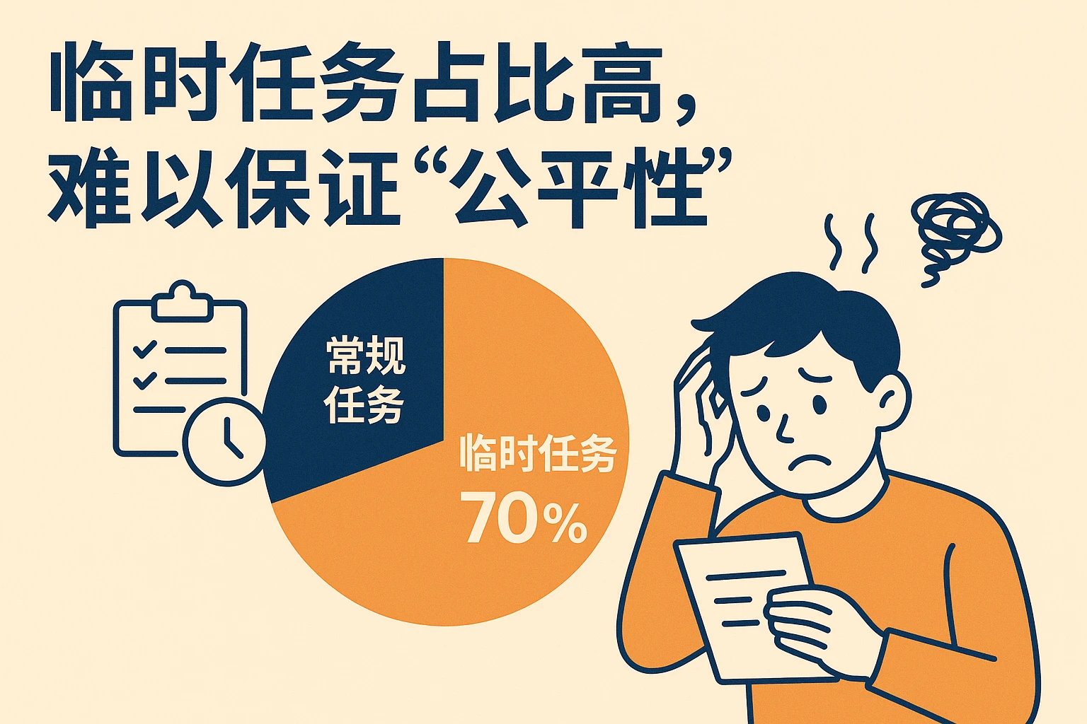 2. 临时任务占比高，难以保证“公平性”