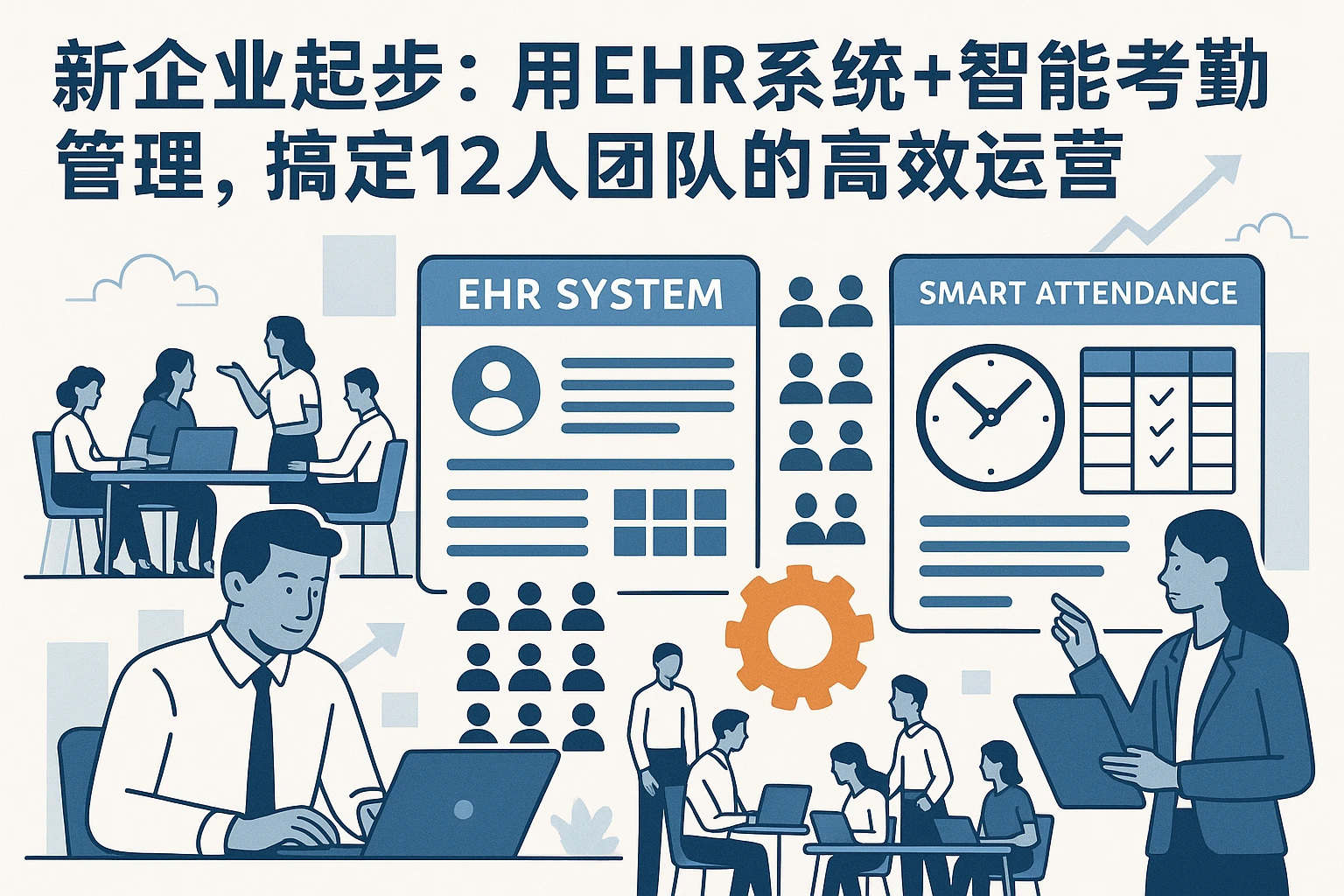新企业起步：用EHR系统+智能考勤管理，搞定12人团队的高效运营